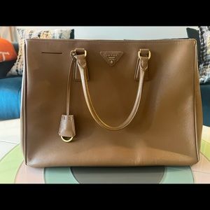 Prada Saffiano Lux Large Tote Brown